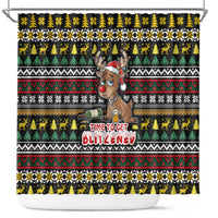 Time To Get Blitzened Christmas Shower Curtain Xmas Holiday Patterns - Wonder Print Shop