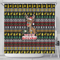 Time To Get Blitzened Christmas Shower Curtain Xmas Holiday Patterns - Wonder Print Shop