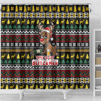 Time To Get Blitzened Christmas Shower Curtain Xmas Holiday Patterns - Wonder Print Shop