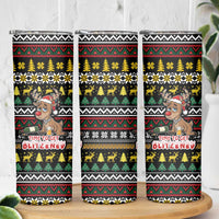 Time To Get Blitzened Christmas Skinny Tumbler Xmas Holiday Patterns - Wonder Print Shop