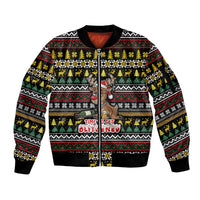 Time To Get Blitzened Christmas Sleeve Zip Bomber Jacket Xmas Holiday Patterns - Wonder Print Shop