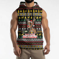 Time To Get Blitzened Christmas Sleeveless Hoodie Xmas Holiday Patterns - Wonder Print Shop