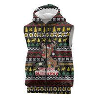 Time To Get Blitzened Christmas Sleeveless Zip Hoodie Xmas Holiday Patterns - Wonder Print Shop
