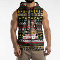 Time To Get Blitzened Christmas Sleeveless Zip Hoodie Xmas Holiday Patterns - Wonder Print Shop