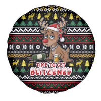 Time To Get Blitzened Christmas Spare Tire Cover Xmas Holiday Patterns - Wonder Print Shop