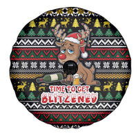 Time To Get Blitzened Christmas Spare Tire Cover Xmas Holiday Patterns - Wonder Print Shop