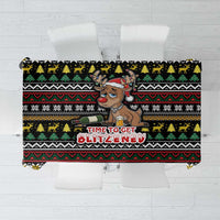 Time To Get Blitzened Christmas Tablecloth Xmas Holiday Patterns - Wonder Print Shop