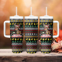 Time To Get Blitzened Christmas Tumbler With Handle Xmas Holiday Patterns - Wonder Print Shop