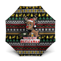 Time To Get Blitzened Christmas Umbrella Xmas Holiday Patterns - Wonder Print Shop