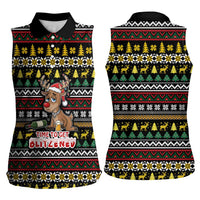 Time To Get Blitzened Christmas Women Sleeveless Polo Shirt Xmas Holiday Patterns - Wonder Print Shop