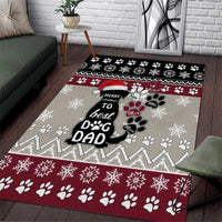 To Best Dog Dad Christmas Design Area Rug Xmas Holiday Patterns - Wonder Print Shop