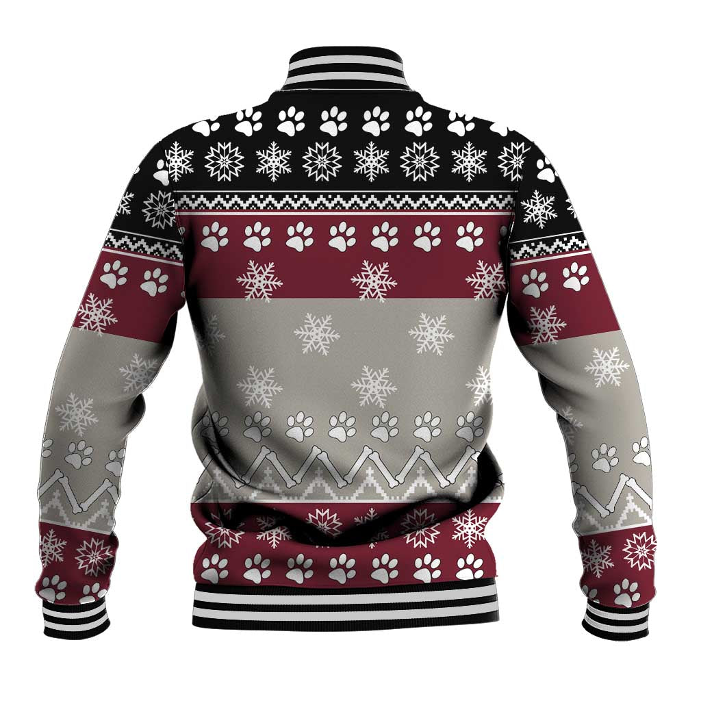 To Best Dog Dad Christmas Design Baseball Jacket Xmas Holiday Patterns - Wonder Print Shop