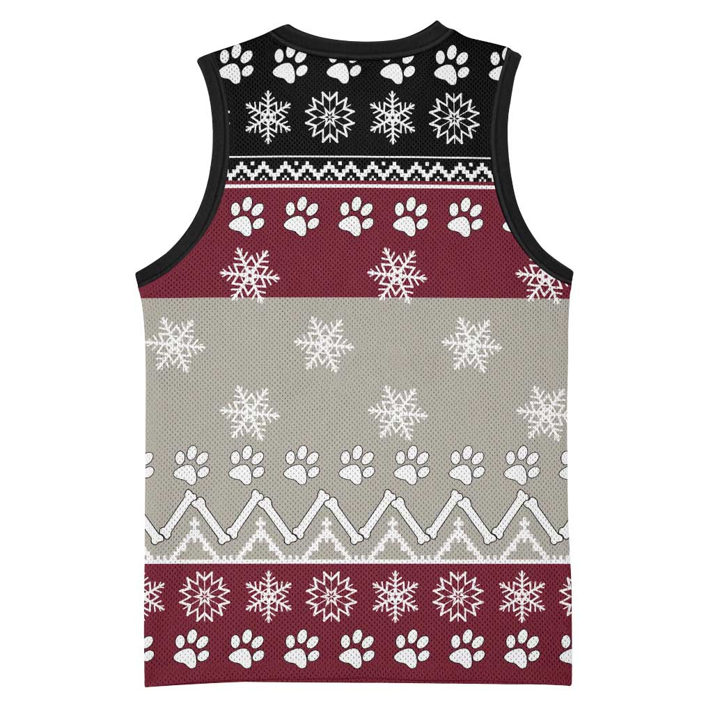 To Best Dog Dad Christmas Design Basketball Jersey Xmas Holiday Patterns - Wonder Print Shop