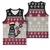 To Best Dog Dad Christmas Design Basketball Jersey Xmas Holiday Patterns - Wonder Print Shop