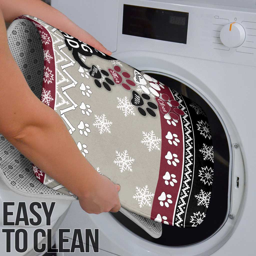 To Best Dog Dad Christmas Design Bathroom Set Xmas Holiday Patterns - Wonder Print Shop