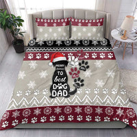 To Best Dog Dad Christmas Design Bedding Set Xmas Holiday Patterns - Wonder Print Shop