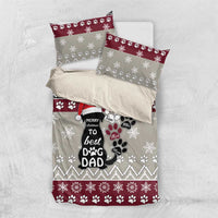 To Best Dog Dad Christmas Design Bedding Set Xmas Holiday Patterns - Wonder Print Shop