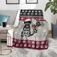 To Best Dog Dad Christmas Design Blanket Xmas Holiday Patterns - Wonder Print Shop
