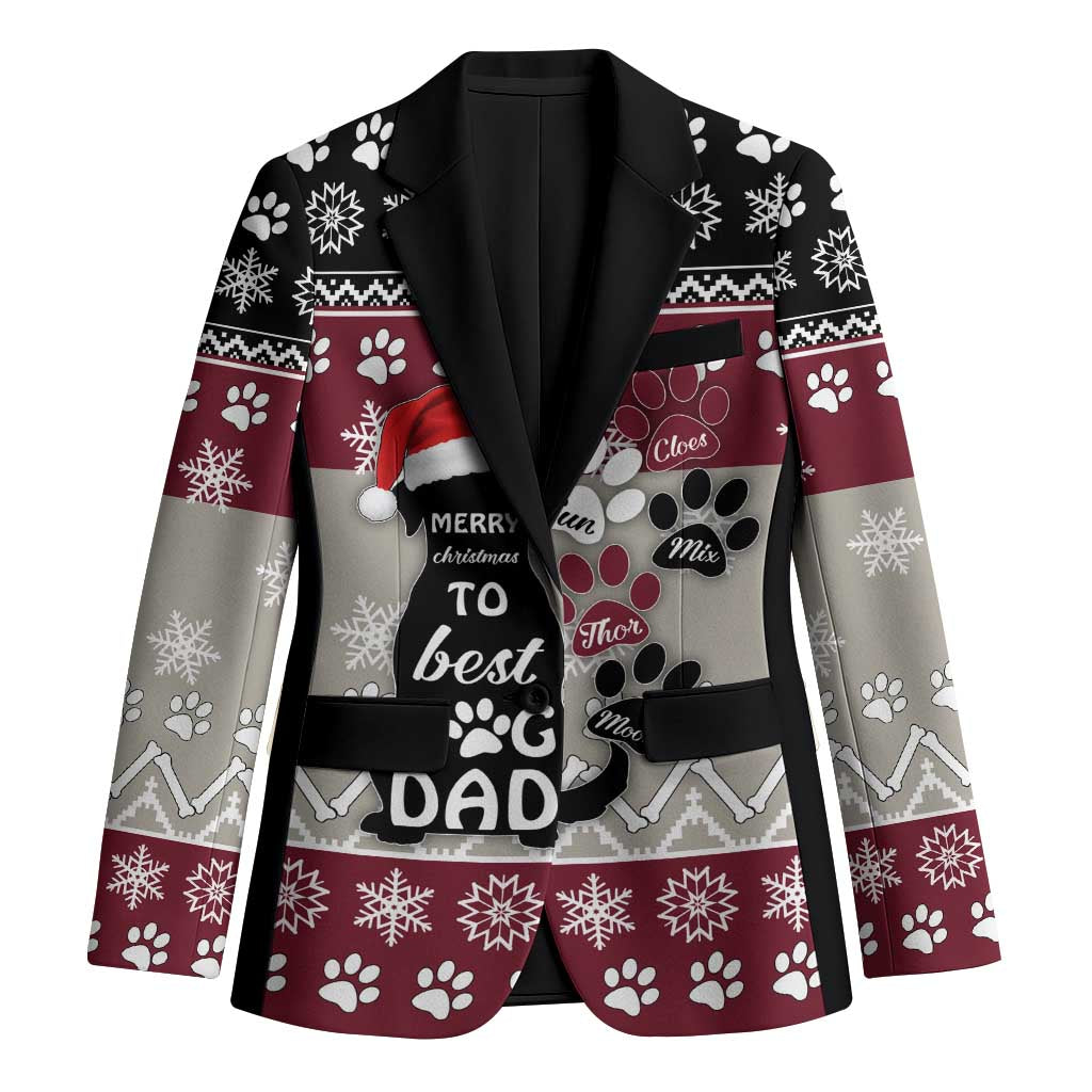To Best Dog Dad Christmas Design Blazer Xmas Holiday Patterns - Wonder Print Shop