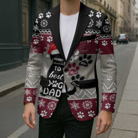 To Best Dog Dad Christmas Design Blazer Xmas Holiday Patterns - Wonder Print Shop