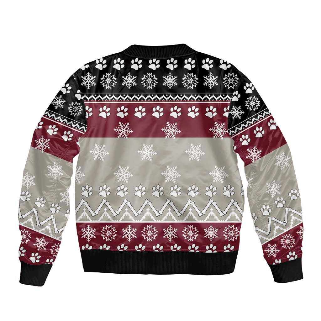 To Best Dog Dad Christmas Design Bomber Jacket Xmas Holiday Patterns - Wonder Print Shop