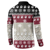 To Best Dog Dad Christmas Design Button Sweatshirt Xmas Holiday Patterns - Wonder Print Shop