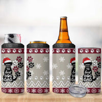 To Best Dog Dad Christmas Design 4 in 1 Can Cooler Tumbler Xmas Holiday Patterns - Wonder Print Shop