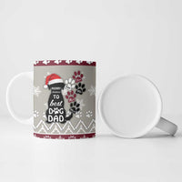 To Best Dog Dad Christmas Design Ceramic Mug Xmas Holiday Patterns - Wonder Print Shop