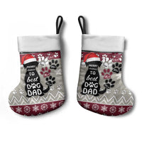 To Best Dog Dad Christmas Design Christmas Stocking Xmas Holiday Patterns - Wonder Print Shop
