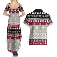 To Best Dog Dad Christmas Design Couples Matching Summer Maxi Dress and Hawaiian Shirt Xmas Holiday Patterns - Wonder Print Shop