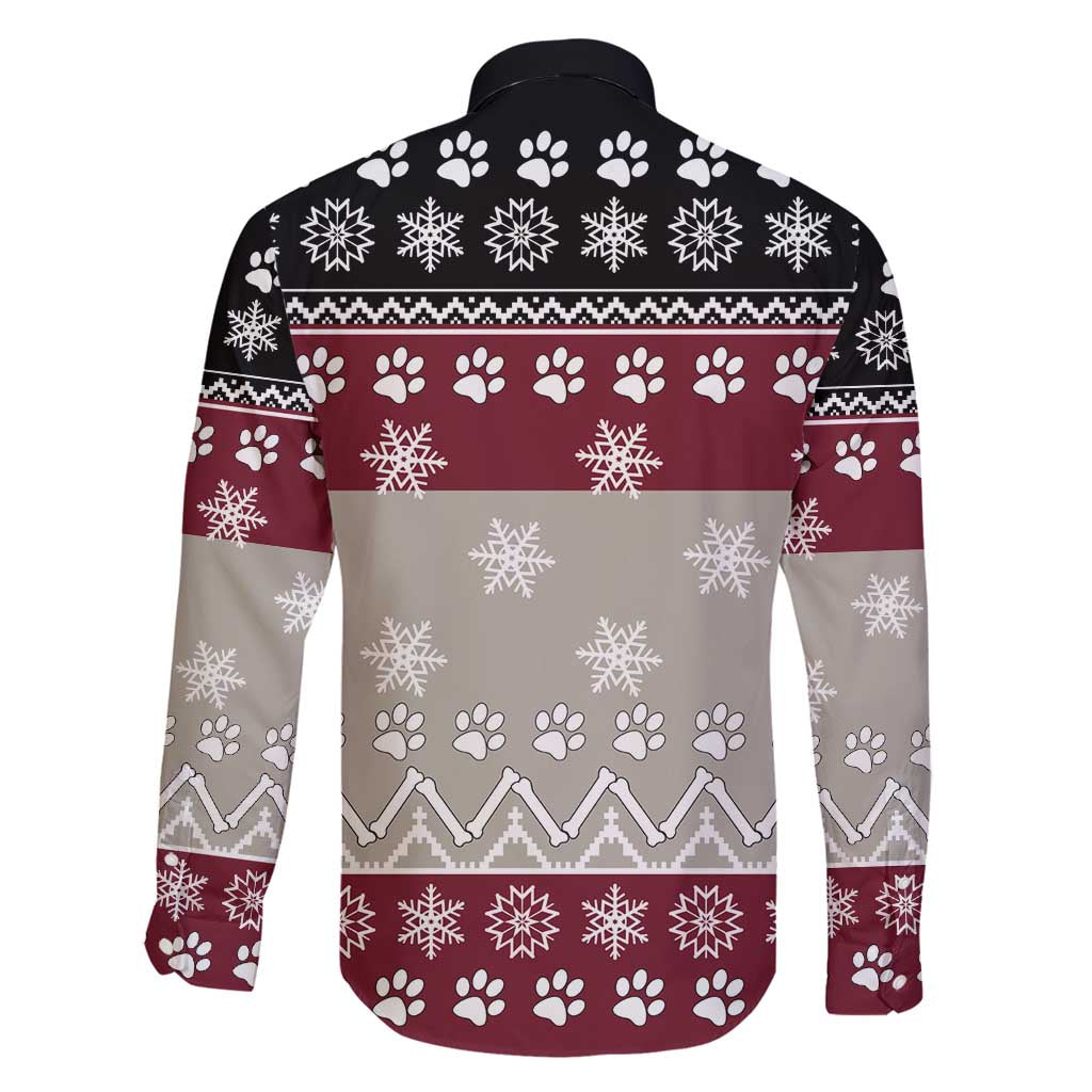 To Best Dog Dad Christmas Design Family Matching Long Sleeve Bodycon Dress and Hawaiian Shirt Xmas Holiday Patterns - Wonder Print Shop