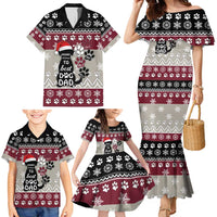To Best Dog Dad Christmas Design Family Matching Mermaid Dress and Hawaiian Shirt Xmas Holiday Patterns - Wonder Print Shop