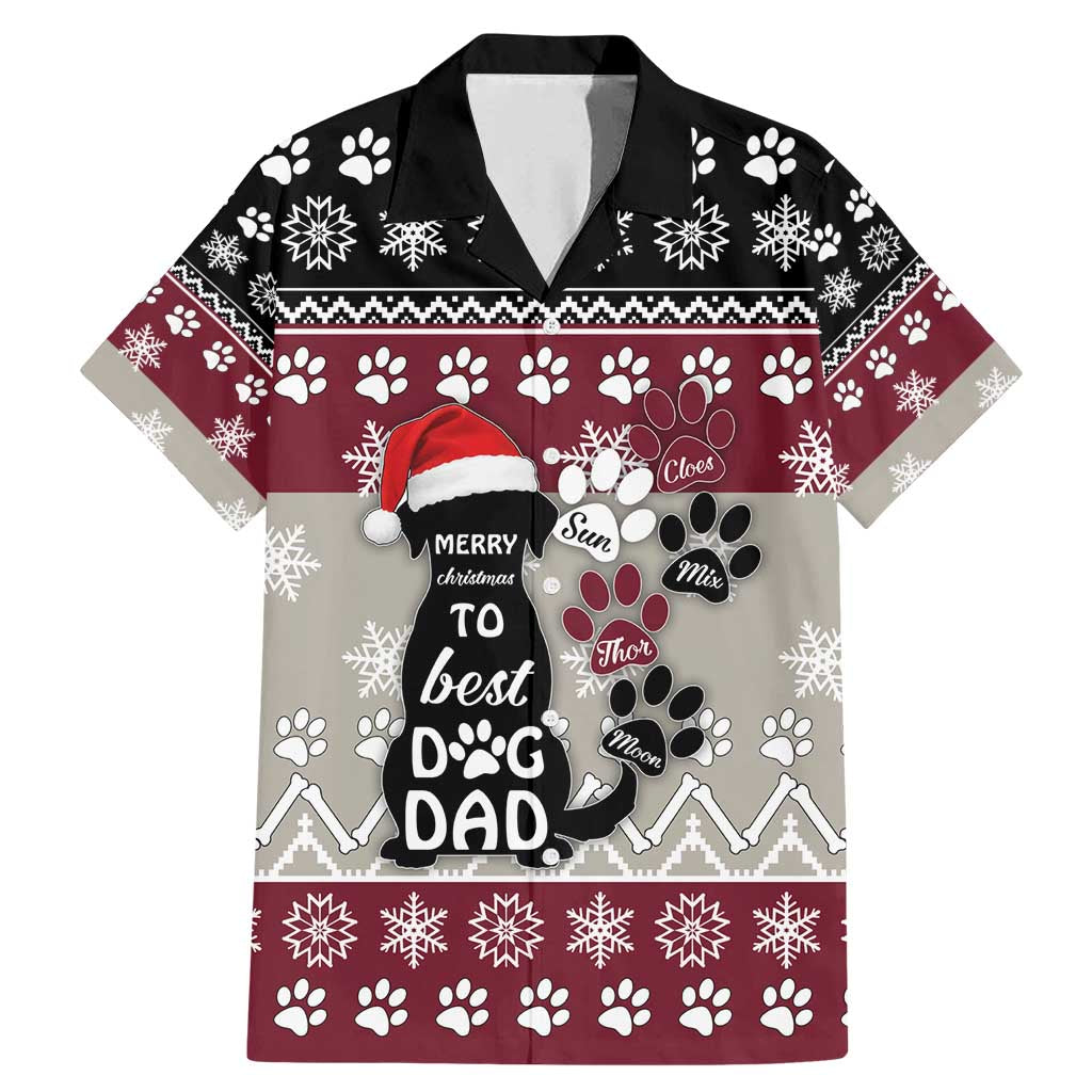 To Best Dog Dad Christmas Design Family Matching Mermaid Dress and Hawaiian Shirt Xmas Holiday Patterns - Wonder Print Shop