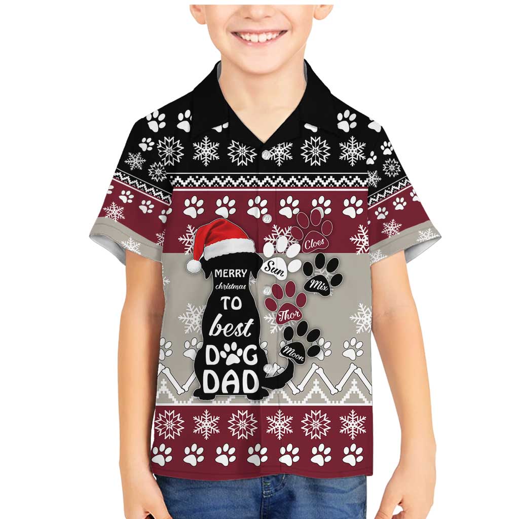 To Best Dog Dad Christmas Design Family Matching Mermaid Dress and Hawaiian Shirt Xmas Holiday Patterns - Wonder Print Shop