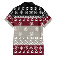 To Best Dog Dad Christmas Design Family Matching Off The Shoulder Long Sleeve Dress and Hawaiian Shirt Xmas Holiday Patterns - Wonder Print Shop