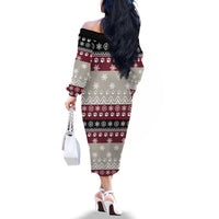 To Best Dog Dad Christmas Design Family Matching Off The Shoulder Long Sleeve Dress and Hawaiian Shirt Xmas Holiday Patterns - Wonder Print Shop