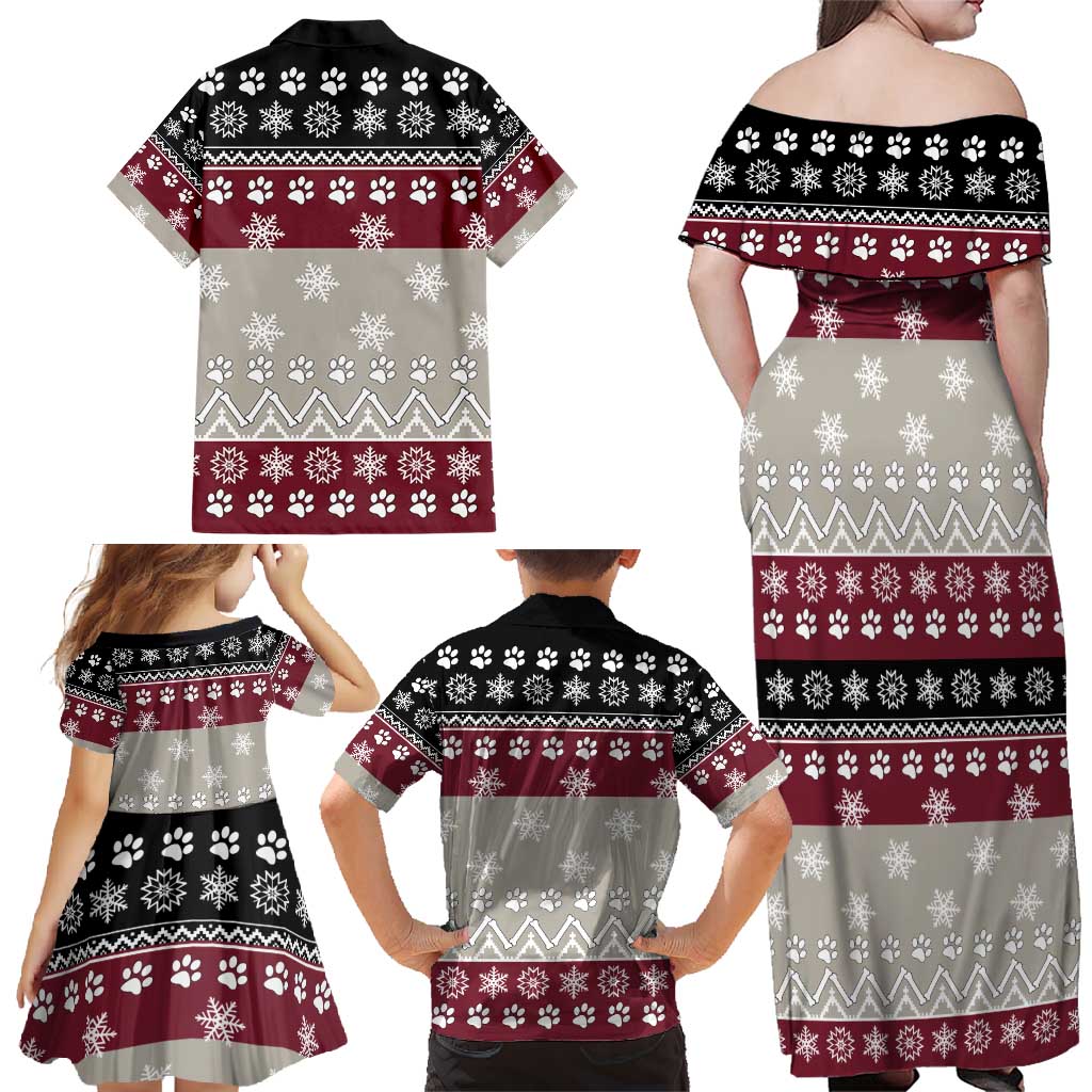 To Best Dog Dad Christmas Design Family Matching Off Shoulder Maxi Dress and Hawaiian Shirt Xmas Holiday Patterns - Wonder Print Shop