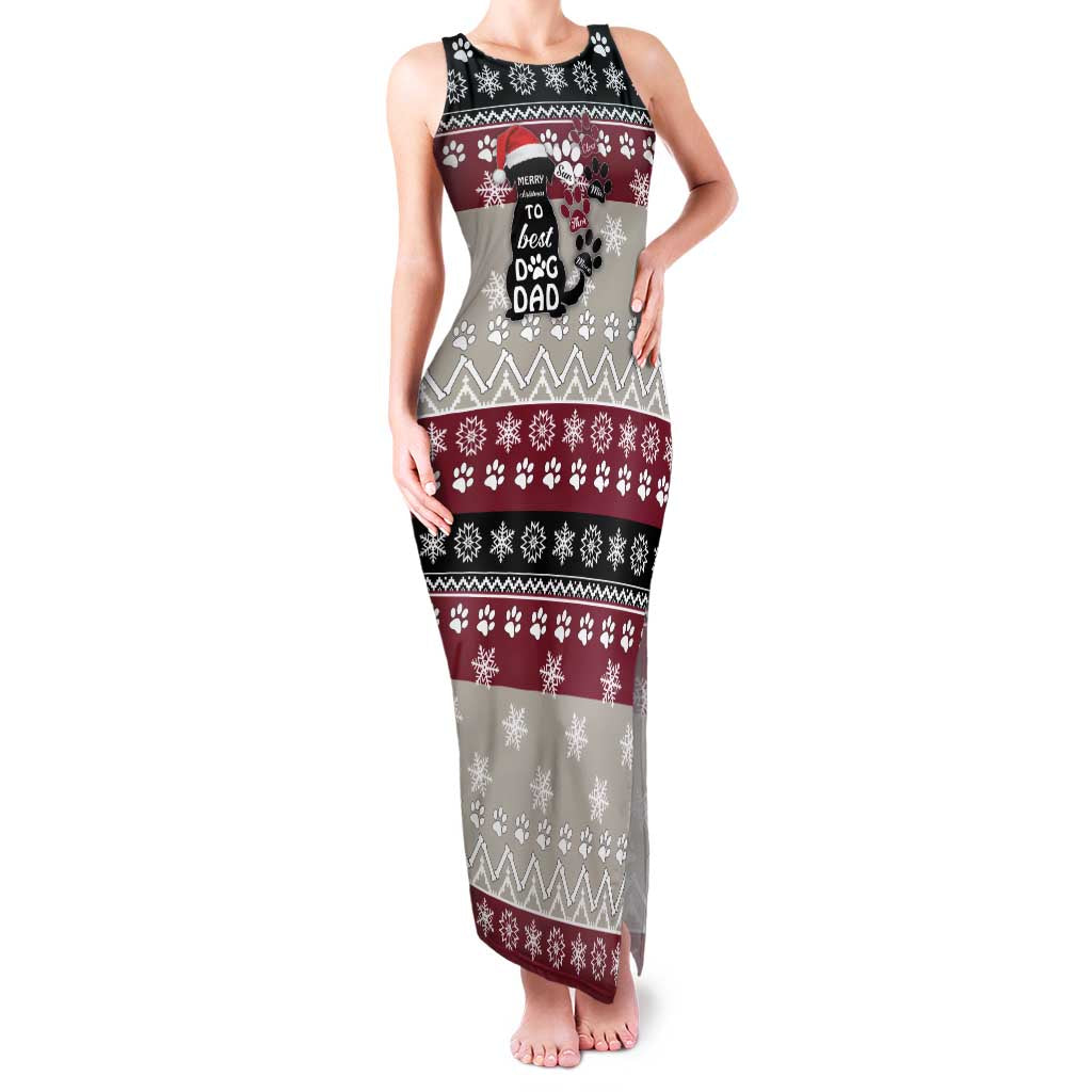 To Best Dog Dad Christmas Design Family Matching Tank Maxi Dress and Hawaiian Shirt Xmas Holiday Patterns - Wonder Print Shop