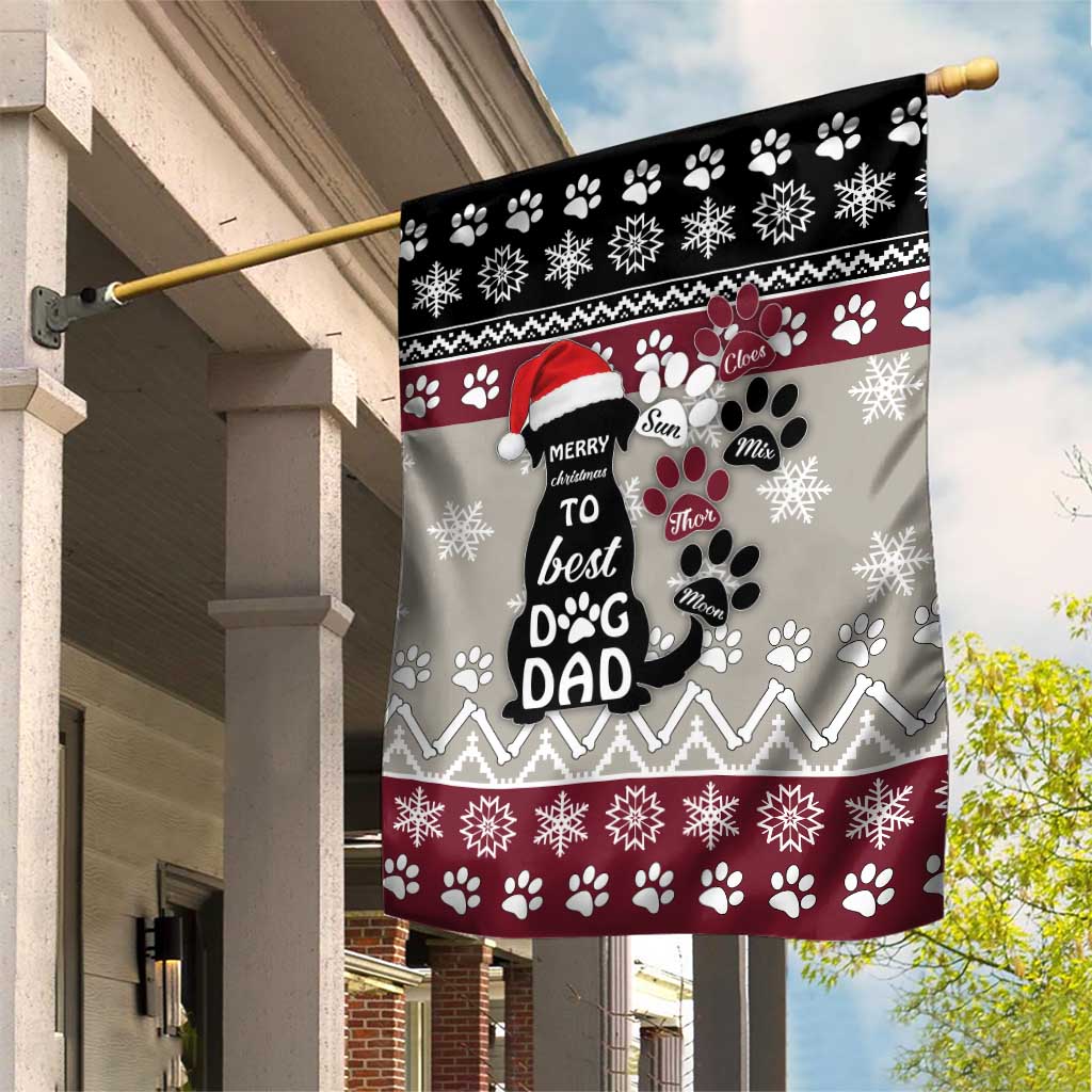 To Best Dog Dad Christmas Design Garden Flag Xmas Holiday Patterns - Wonder Print Shop