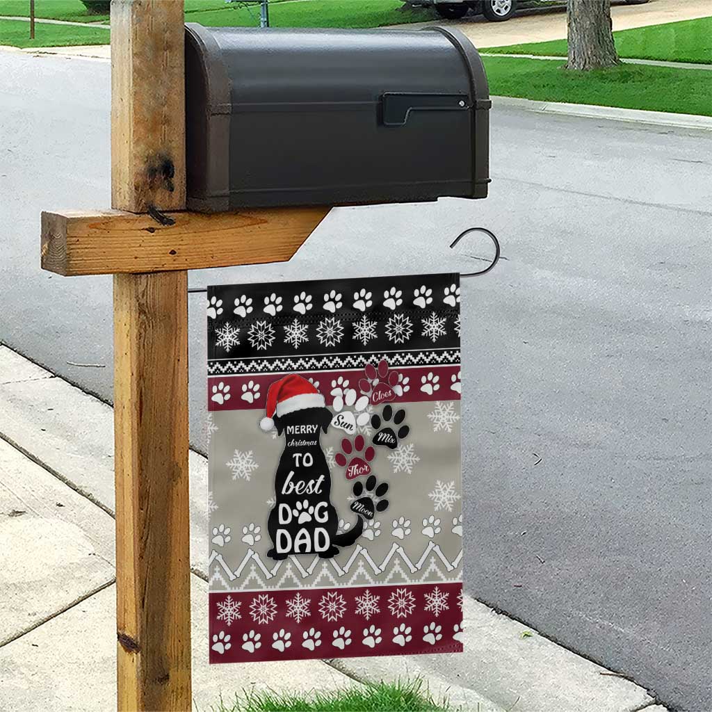 To Best Dog Dad Christmas Design Garden Flag Xmas Holiday Patterns - Wonder Print Shop