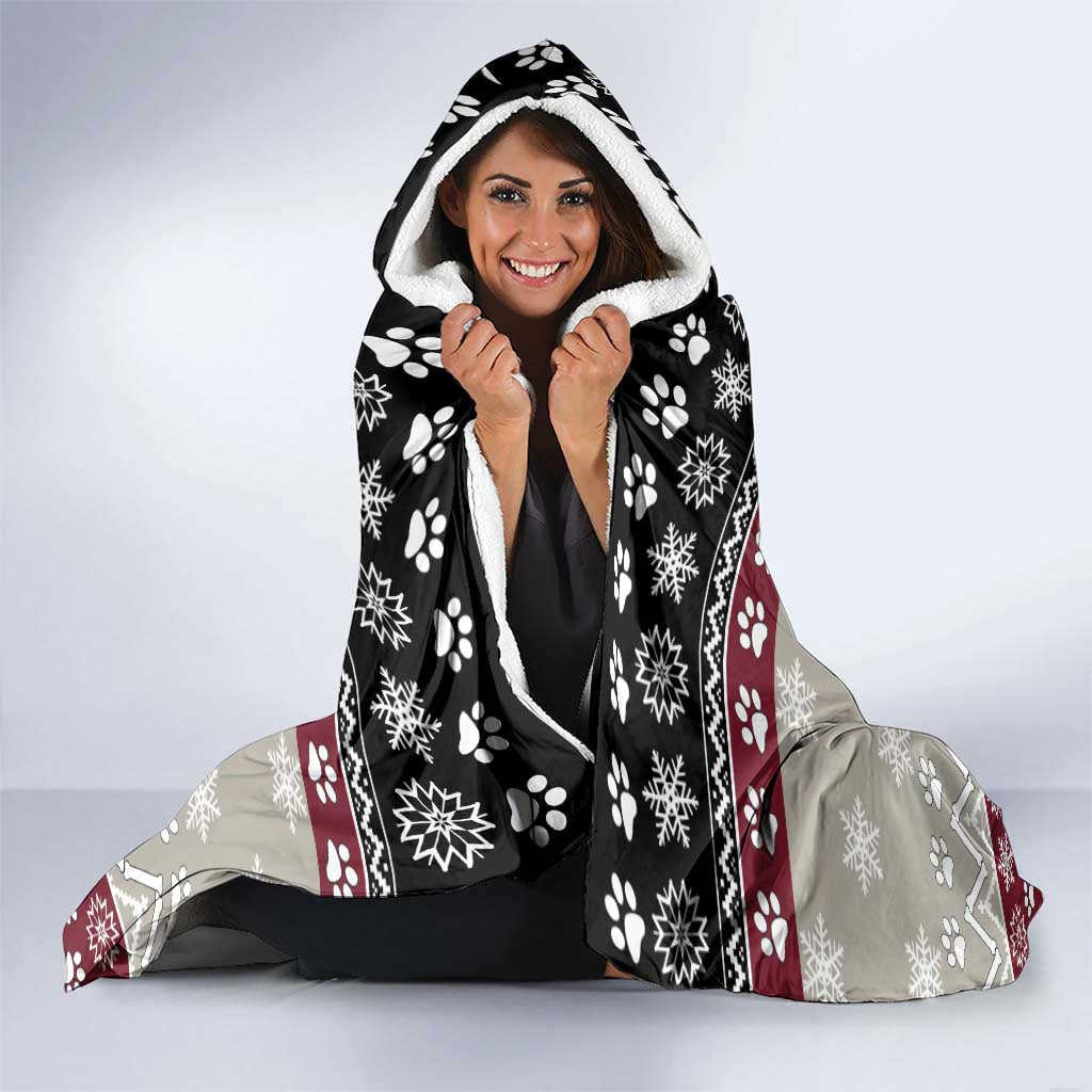 To Best Dog Dad Christmas Design Hooded Blanket Xmas Holiday Patterns - Wonder Print Shop