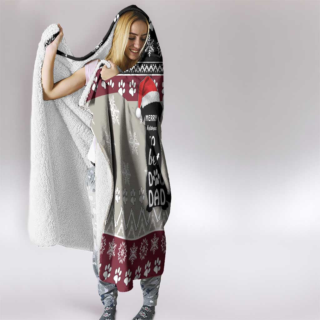 To Best Dog Dad Christmas Design Hooded Blanket Xmas Holiday Patterns - Wonder Print Shop