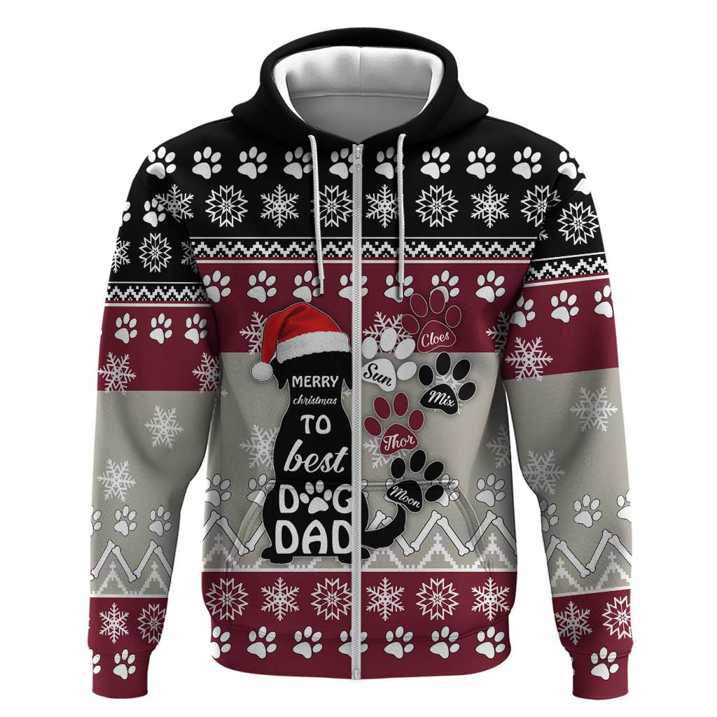 To Best Dog Dad Christmas Design Hoodie Xmas Holiday Patterns - Wonder Print Shop