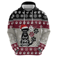 To Best Dog Dad Christmas Design Hoodie Xmas Holiday Patterns - Wonder Print Shop