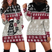 To Best Dog Dad Christmas Design Hoodie Dress Xmas Holiday Patterns - Wonder Print Shop