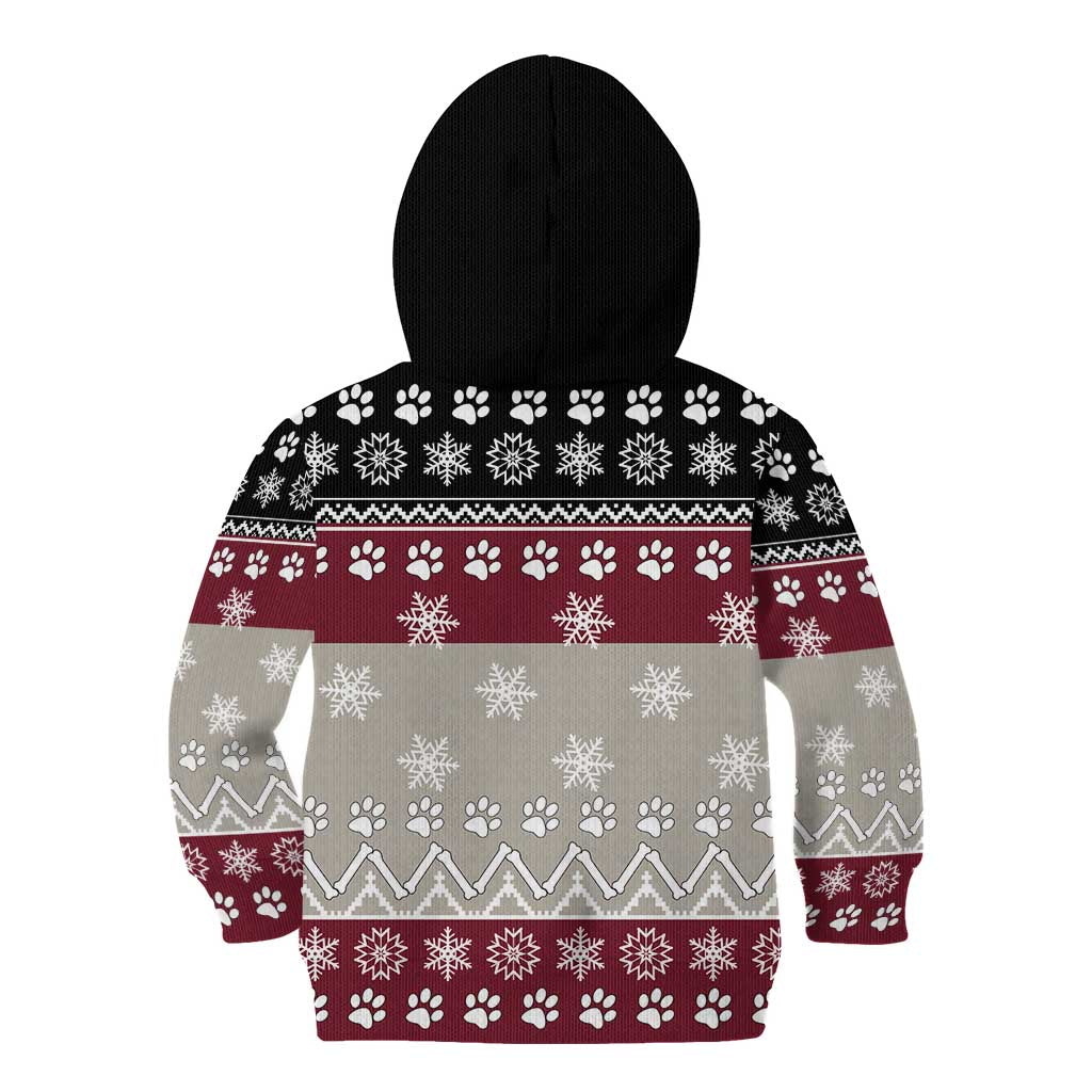 To Best Dog Dad Christmas Design Kid Hoodie Xmas Holiday Patterns - Wonder Print Shop