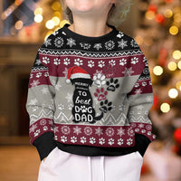 To Best Dog Dad Christmas Design Kid Ugly Christmas Sweater Xmas Holiday Patterns - Wonder Print Shop