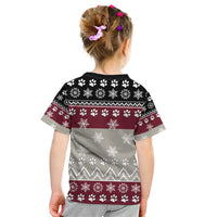 To Best Dog Dad Christmas Design Kid T Shirt Xmas Holiday Patterns - Wonder Print Shop