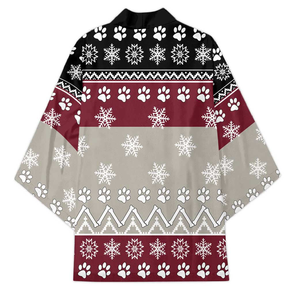 To Best Dog Dad Christmas Design Kimono Xmas Holiday Patterns - undefined