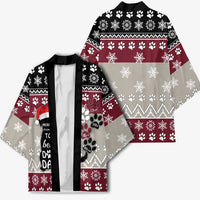 To Best Dog Dad Christmas Design Kimono Xmas Holiday Patterns - undefined